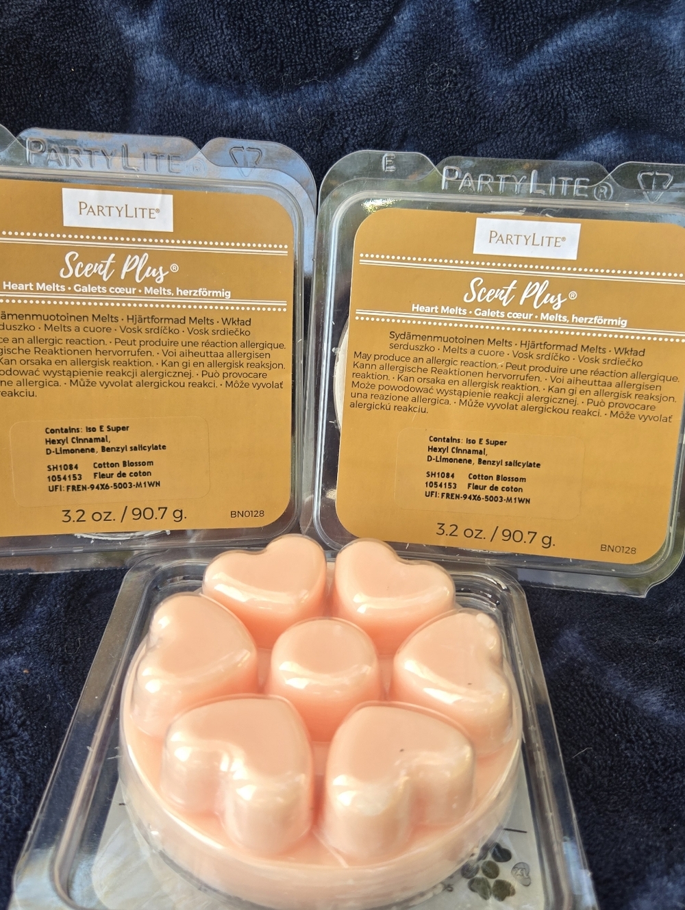 PartyLite Scent Plus Heart Melts - 3 Pack Cotton Blossom‎